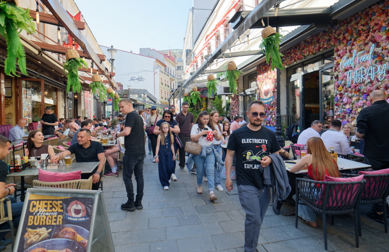16 - A vibrant pedestrianized area of the Old Town Center of Bucharest